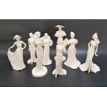 EIGHT COALPORT FIGURINES including six from the In Vogue Collection - Barbara, Lauren, Olivia, Grace