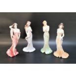 FOUR COALPORT FIGURINES comprising Emerald, limited edition number 96 of 9,500; Ruby, limited