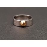 LOUIS VUITTON TWO TONE NANOGRAM RING with monogram and motif detail, the interior shank numbered