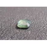 CERTIFIED LOOSE NATURAL GREEN SAPPHIRE the octagon step cut gemstone weighing 0.94cts, with ITLGR