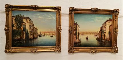 J.M.CUNNINGHAME The Grand Canal, Venice, acrylic on canvas, signed, 49.5cm x 59.5cm, and