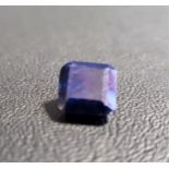 CERTIFIED LOOSE BLUE SPINEL the square emerald cut gemstone weighing 6.75cts, with GLA gemological