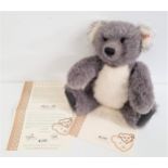 LIMITED EDITION STEIFF 2005 KOALA TED in Alpaca mohair, number 775 of 2000, with certificate, with