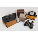 KODAK BROWNIE 127 CAMERA in original box, Bell & Howard 624 8mm cine camera and case, a Stereo