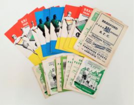 BRADFORD PARK AVENUE FOOTBALL CLUB PROGRAMMES from the 1950s and 1960s (30)