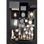 SELECTION OF LADIES AND GENTLEMEN'S WRISTWATCHES four in boxes, makes include Pulsar, Jeff Banks,