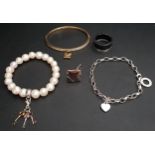 SELECTION OF FASHION JEWELLERY consisting of a Michael Kors crystal padlock bracelet, a Thomas