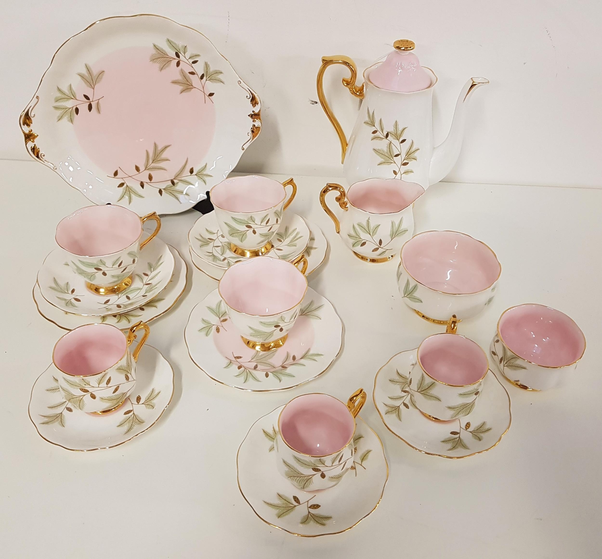 ROYAL ALBERT BRAEMAR TEA AND COFFEE SERVICE comprising six coffee cans and saucers, six tea cups and