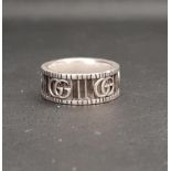 GUCCI GG MARMONT AGED SILVER RING ring size K