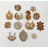 SELECTION OF MILITARY CAP BADGES including the Queens Own Cameron Highlanders, Kings Own Scottish