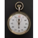 MILITARY POCKET WATCH the white dial with Arabic numerals, the back with broad arrow mark and