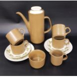 J AND GMEAKIN MAIDSTONE POTTERY COFFEE SERVICE comprising six cups and saucers, six side plates,
