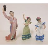 THREE LLADRO FIGURINES comprising Little Matador, numbered 6178, 24.5cm high; Lolita Flamenco