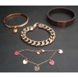 SELECTION OF FASHION JEWELLERY comprising a Swarovski ginger heart bracelet, a Michael Kors