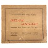 Rugby, Ireland v Scotland 1927, The Irish Times Pictorial Record of the Ireland v Scotland match