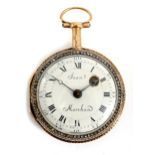 Louis XV diamond-set, gold-cased pocket watch. A French gold-cased pocket watch, c.1770, by Jean