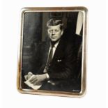 John F. Kennedy, 1960s portrait photograph by Fabian Bachrach, 13½" x 10½" (34 x 25cm) in original