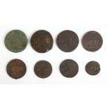 Coins, Ireland. A collection of James II gunmoney. Two small half-crowns, 1690 June, obverse
