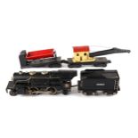 Lionel O gauge, electric, sheet steel, 2-4-2 locomotive and tender; Lionel Lines RN 259E; together