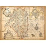 1610 Map of Leinster by John Speed. A hand-coloured, engraved map, "The Countie of Leinster with the
