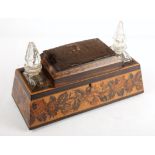 A Victorian Tunbridge ware dressing table box, by Thomas Barton (1819?1903), of tapered, rectangular