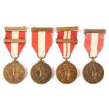 1939-46 Emergency Service Medal, a collection of four issues. Na Forsaí Cosanta with bar, An Fórsa