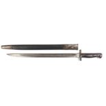 Queen's University, Belfast, Officer Training Corps 1907 pattern sword bayonet for use with the .303