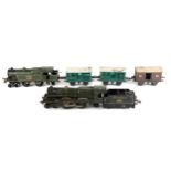 Hornby O Gauge No2 special clockwork, 4-4-2T, Southern, green, RN 2091, 1929, re-wheeled; together