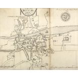 1780 Map of Dublin by Pool and Cash, engraved map, 12" x 15" (31 x 38cm) mounted, as published in