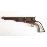 1864 Army Colt cap-and-ball revolver, in relic condition.