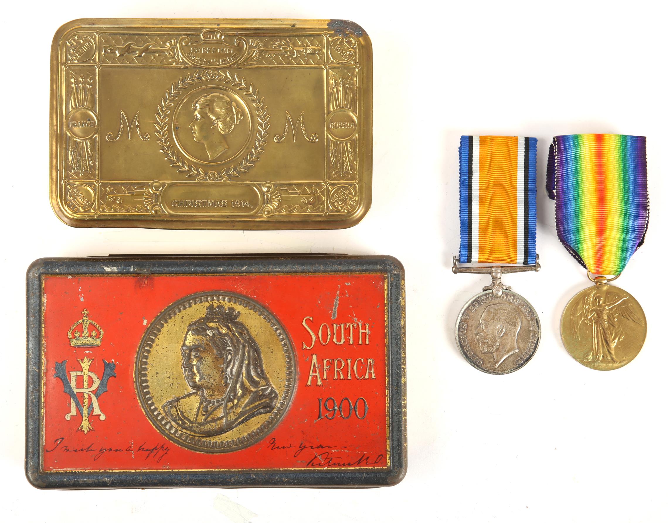 1914-1918 Great War pair, British war Medal and Victory Medal to T4-160694 DVR. H. C. GIFFORD;