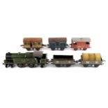 Hornby O Gauge No2 special clockwork, 4-4-2T, LNER green, RN 1784, 1930s; together with LNER