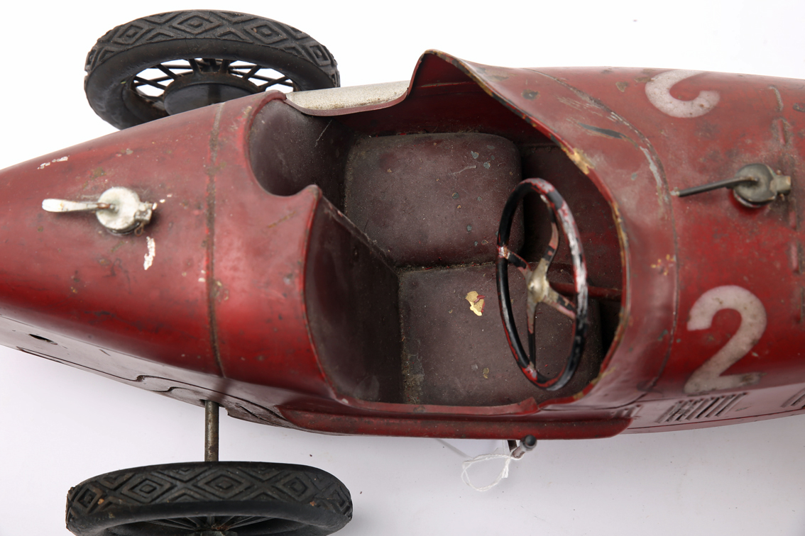 CIJ (Compagnie Industrielle du Jouet) large Alfa Romeo P2 racing car, early model with brake - Image 6 of 6