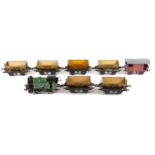 Hornby O Gauge No1 clockwork 0-4-0T locomotive LNER, green, RN 444; together with five McAlpine