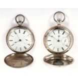 Two Appleton Tracy & Co., hunting cased, P.S. Bartlett pocket watches, c.1859, with sequential