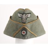 1933-42 German General's side cap. A privately purchased M38 field cap, piped in gilt bullion.