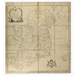 1777 Map of Ireland by Charles O'Conor, an engraved map, Ortelius Improved or a New Map of Ireland