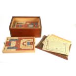 Richter's Anchor Blocks A boxed set of Richters Anchor building blocks in four trays in wooden box