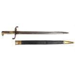 Howth Mauser bayonet. M1871 sword bayonet for use with the 11 mm. M1871 Mauser rifle, the cross-