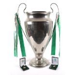 1967 Celtic European Cup. A full-size, white metal replica of the trophy etched with the UEFA