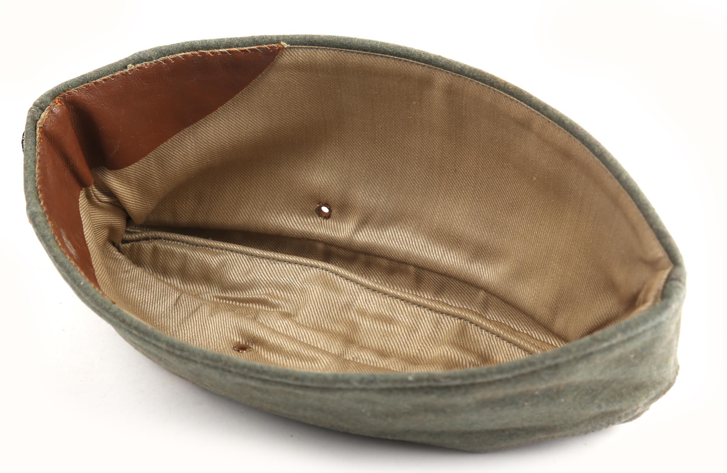 1933-42 German General's side cap. A privately purchased M38 field cap, piped in gilt bullion. - Image 3 of 4