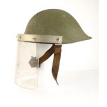 Óglaigh na hÉireann 1970s/80s riot helmet. A 1950s Mk III 'turtle' steel combat helmet, with
