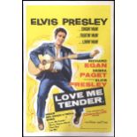 Cinema poster. Love Me Tender (1962) starring Elvis Presley, British Double Crown poster 30" x