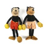 1930's Mickey Mouse, 'Steamboat Willie' plush stuffed toy doll by Deans Ragbook Co., Reg. No 750611;