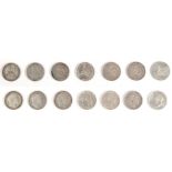 Coins. Collection of seven Edward VIII and George V shillings, 1903 (F); 1904 (F); 1906 (VF);