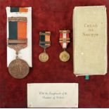 1917-21 War of Independence Service Medal with Comhrach bar, box of issue, compliment slip and tunic