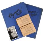 1936 Berlin Olympics, a cigarette card collecting album, complete, a cigarette card collecting album