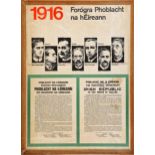 1916-1966 50th anniversary of the Rising, commemorative poster, images of the executed 1916