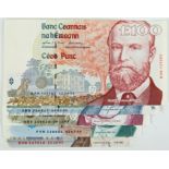 Central Bank of Ireland, Series 'C' banknotes One Hundred Pounds to Five Pounds set, VF or better (