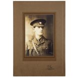 Michael Collins. Sepia photograph of Collins in 1916 Irish Volunteers Captain's uniform, by Keogh